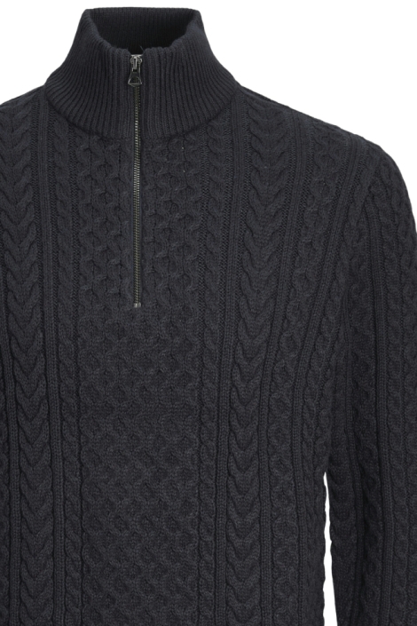 Jack & Jones jprblusean knit cable half zip sn